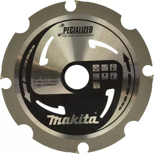 Kotouč pilový PCD na vláknocementové desky 190x30mm 4Z Makita B-33691