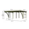 Dvojitý carport KARIBU ECO 1A 62039 LG3142