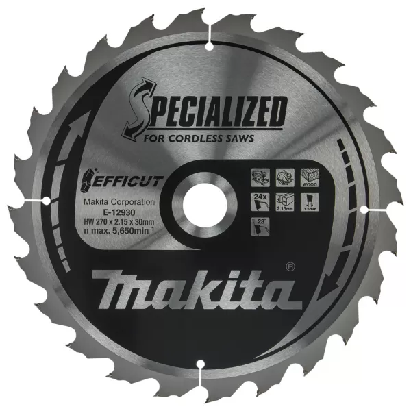 Makita Kotouč pilový dřevo Efficut 270x2.15x30mm 24Z = new E-12946