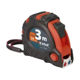 Metr svinovací 3m x 16mm s magnety na háčku, pryžový obal EXTOL PREMIUM 3122