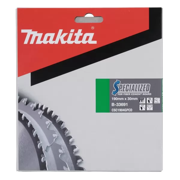 Kotouč pilový PCD na vláknocementové desky 190x30mm 4Z Makita B-33691