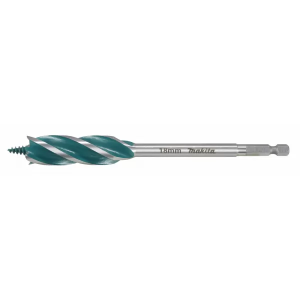 Vrták do dřeva čtyřbřitý šestihran 1/4" 18x165mm Makita E-26668