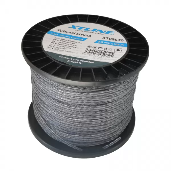 Vyžínací struna dvousložková DUO - hranatá, kroucená 3 mm / 168 m XTline XT99530