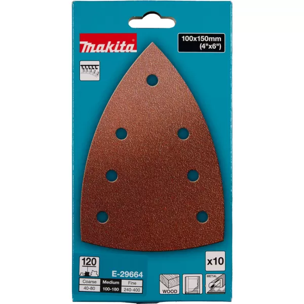 Papír brusný 100x150mm A120 10ks Makita E-29664