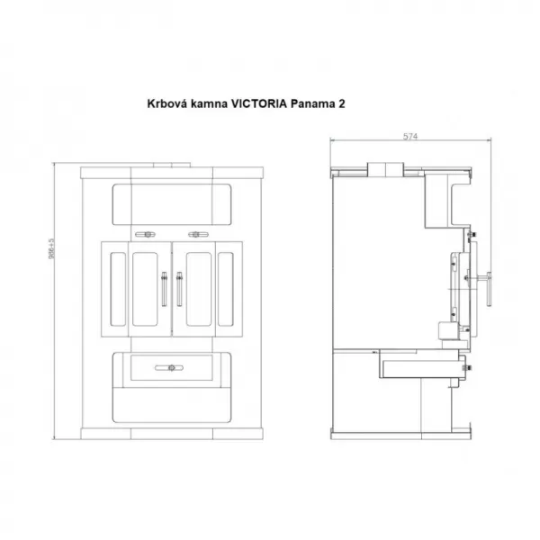 Krbová kamna VICTORIA Panama 2