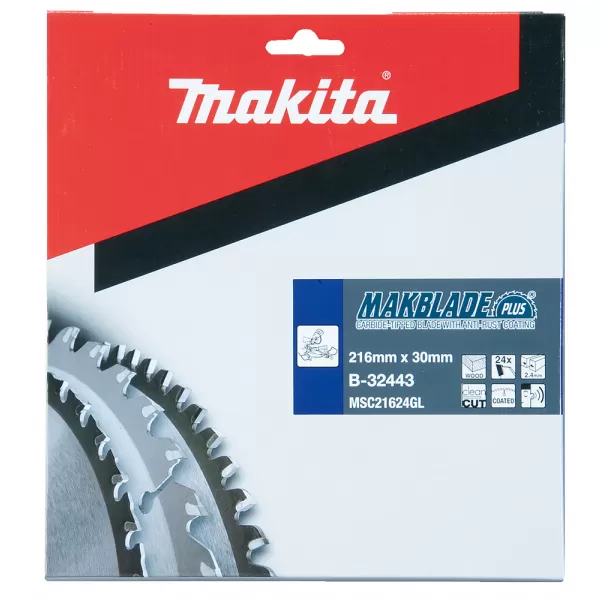 Kotouč pilový dřevo MAKBLADE plus 216x2.4x30mm 24Z Makita B-32443