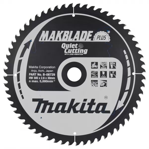 Kotouč pilový dřevo MAKBLADEplus 305x2.6x30mm 60Z Makita B-08729
