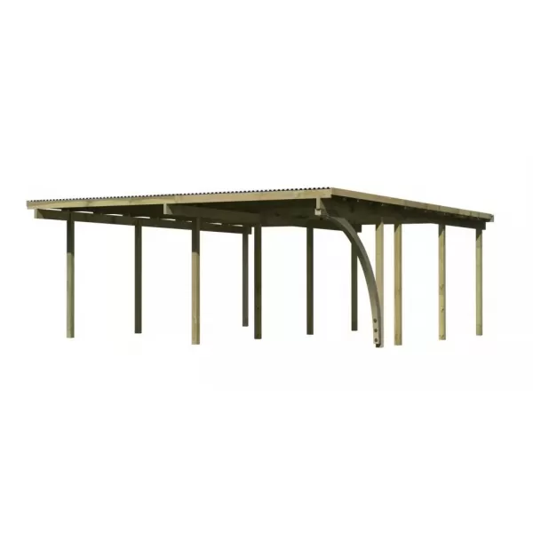 Dvojitý carport KARIBU ECO 2B 62043 LG3294