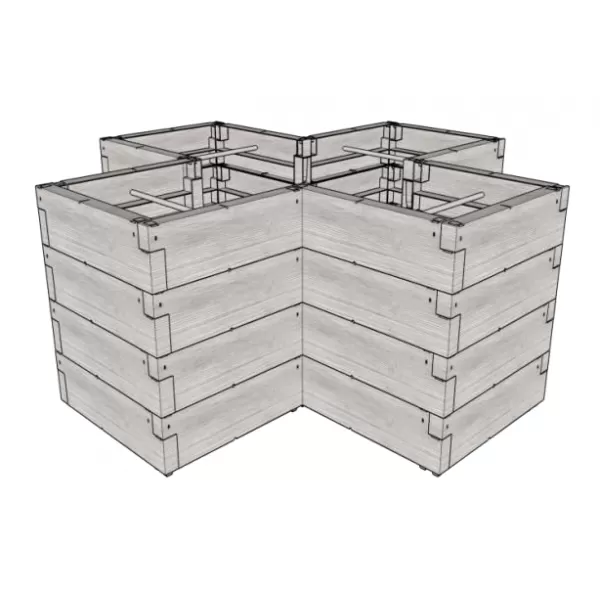 Vyvýšený záhon JUWEL TIMBER ERGOLINE CROSS LG3249