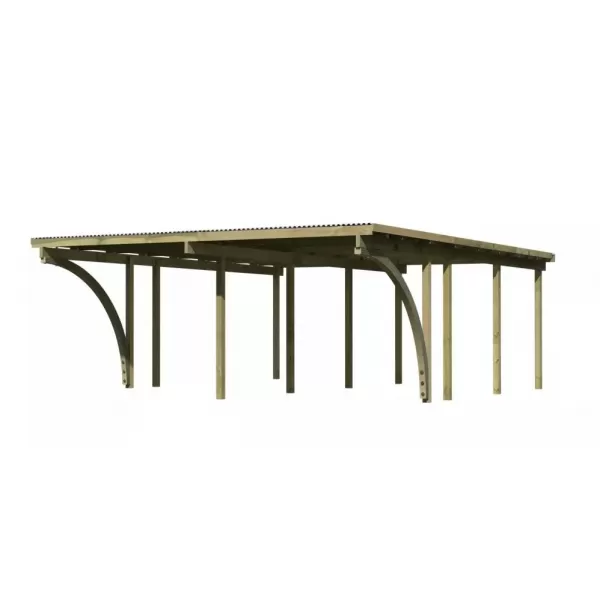 Dvojitý carport KARIBU ECO 2C 62045 LG3295
