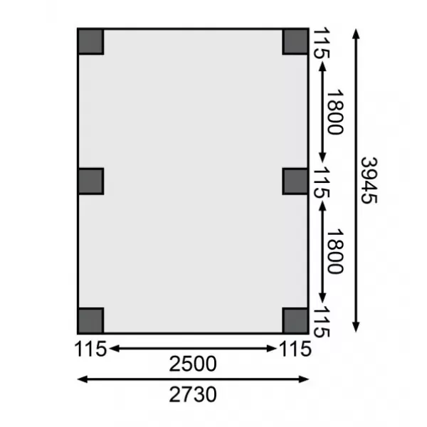 Carport KARIBU CLASSIC 1A 61577 LG3296