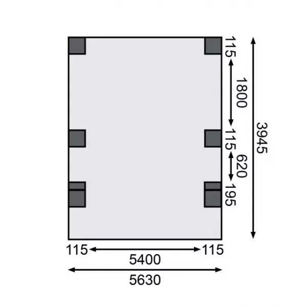 Carport KARIBU CLASSIC 1C 61959 LG3309