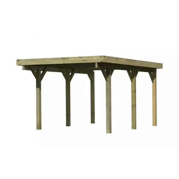 Carport KARIBU CLASSIC 1A 61580 ocelové střešní plechy LG3351