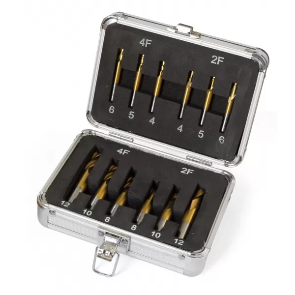 Stopkové frézy HSS – sada 12 ks Optimum 3352250