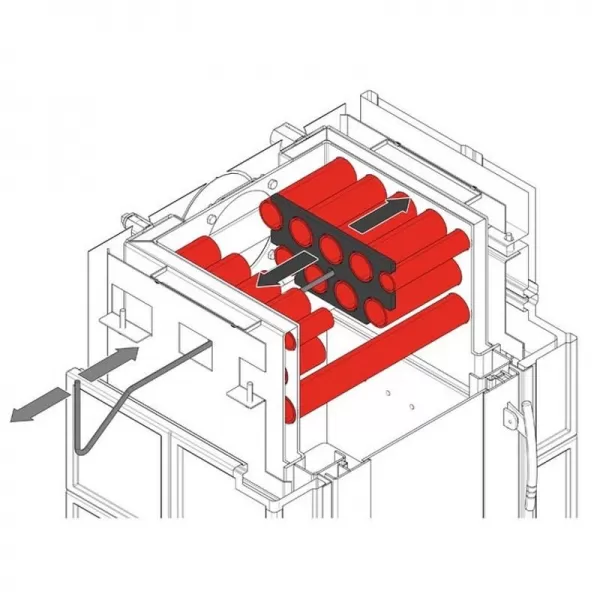 Kachlová kamna s výměníkem + vychlazovací smyčka černá, tabák kachle Haas+Sohn EBOLI AL II