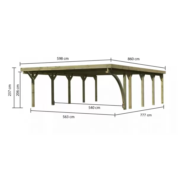 Carport KARIBU CLASSIC 3B 61964 LG3314