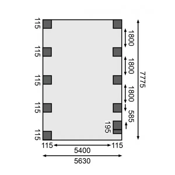 Carport KARIBU CLASSIC 3B 61964 LG3314