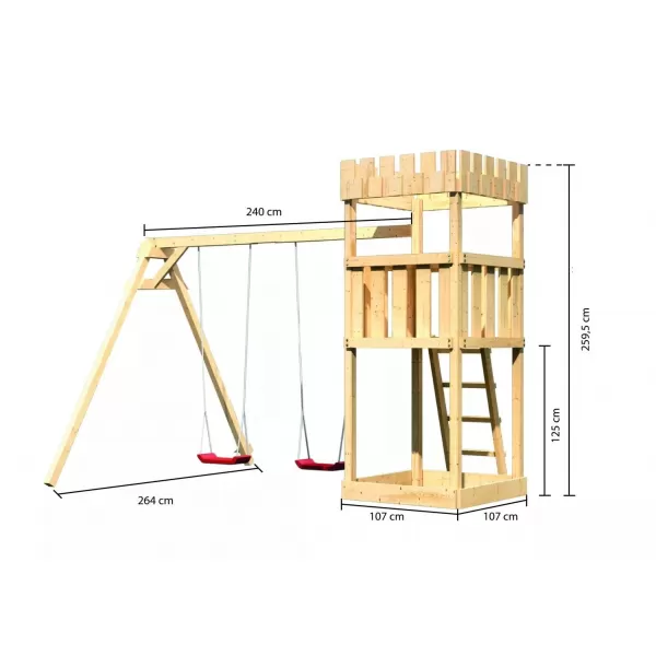 Dětské hřiště KARIBU LÖWENHERZ 20334 LG3318