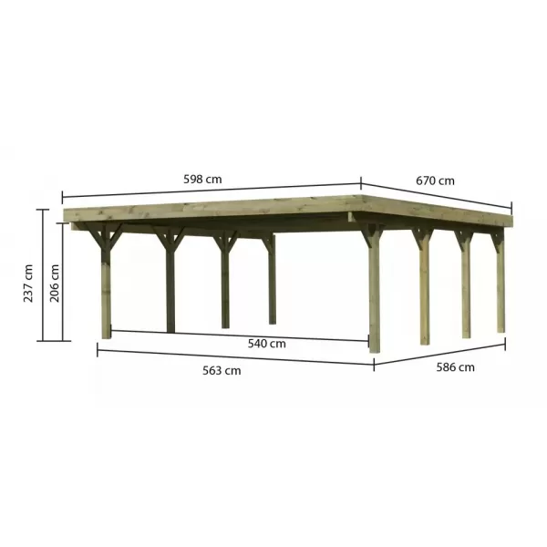 Carport KARIBU CLASSIC 2A 61960 LG3310