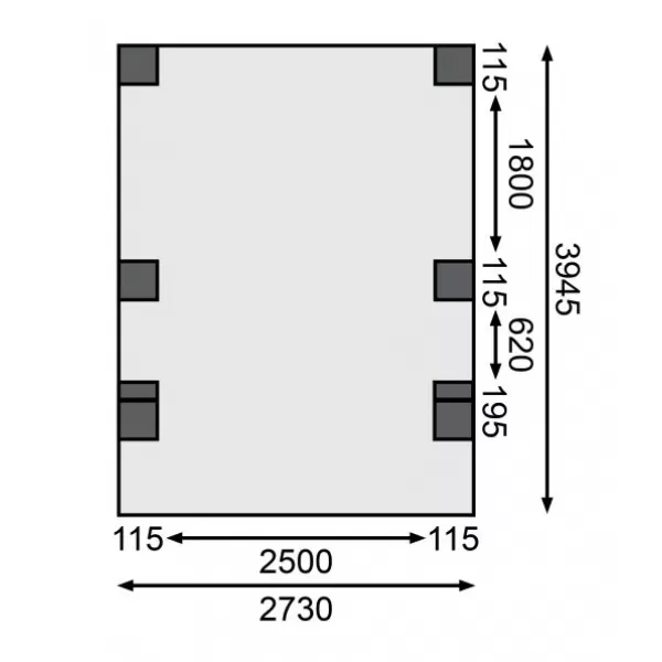 Carport KARIBU CLASSIC 1C 61951 LG3300