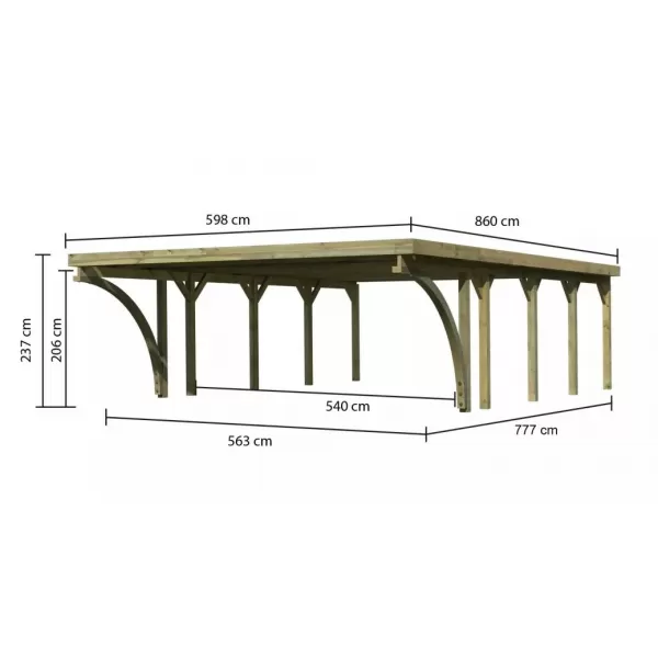 Carport KARIBU CLASSIC 3C 61965 LG3315
