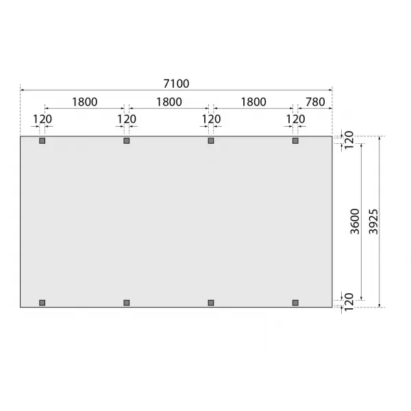 Carport KARIBU CARAVAN 25965 LG3393