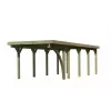 Carport KARIBU CLASSIC 3B 61971 ocelové střešní plechy LG3358