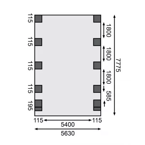 Carport KARIBU CLASSIC 3C 61957 LG3306