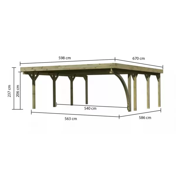 Carport KARIBU CLASSIC 2B 61961 LG3311