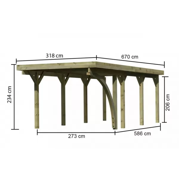 Carport KARIBU CLASSIC 2B 61953 LG3302