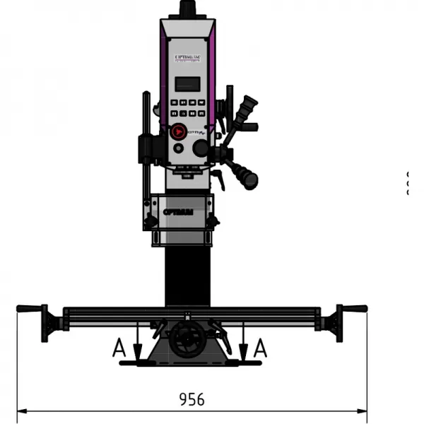 Vrtačko-frézka OPTImill MH 2 DV Optimum 3337126