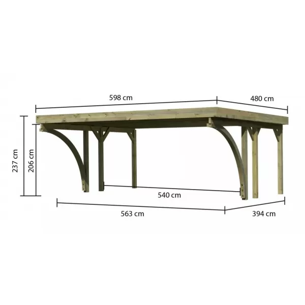 Carport KARIBU CLASSIC 1C 61959 LG3309