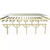 Carport KARIBU CLASSIC 2C 61977 ocelové střešní plechy LG3365
