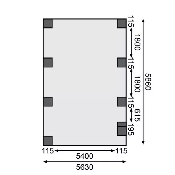 Carport KARIBU CLASSIC 2B 61961 LG3311