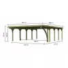 Carport KARIBU CLASSIC 3B 61979 ocelové střešní plechy LG3367