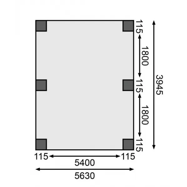 Carport KARIBU CLASSIC 1A 61584 LG3307