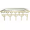 Carport KARIBU CLASSIC 3C 61972 ocelové střešní plechy LG3359