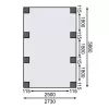 Carport KARIBU CLASSIC 2A 61967 ocelové střešní plechy LG3354