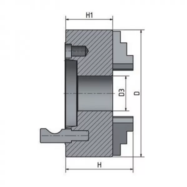 4-čelisťové sklíčidlo s nezávisle stavitelnými čelistmi o 200 mm Camlock 4 Optimum 3442879