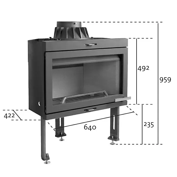 Krbová vložka černý lak JOTUL I 400 FLAT