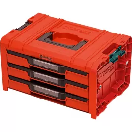 Box s organizérem QBRICK PRO Drawer 3 Toolbox 2.0 Expert RED Ultra HD Custom 450x310x244 mm P90708