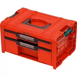 Box s organizérem QBRICK PRO Drawer 2 Toolbox 2.0 Expert RED Ultra HD Custom 450x310x244 mm P90709