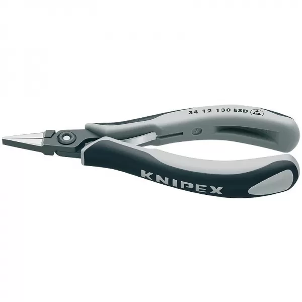 Ploché přesné přidržovací kleště na elektroniku Knipex 34 12 130 ESD