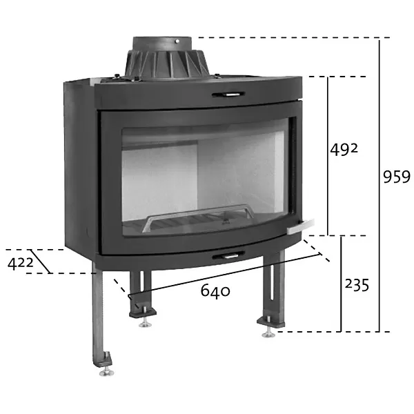 Krbová vložka černý lak JOTUL I 400 PANORAMA