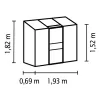 Skleník VITAVIA IDA 1300 PC 6 mm černý LG3593