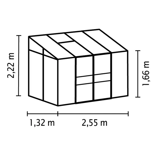 Skleník VITAVIA IDA 3300 PC 4 mm černý LG3547