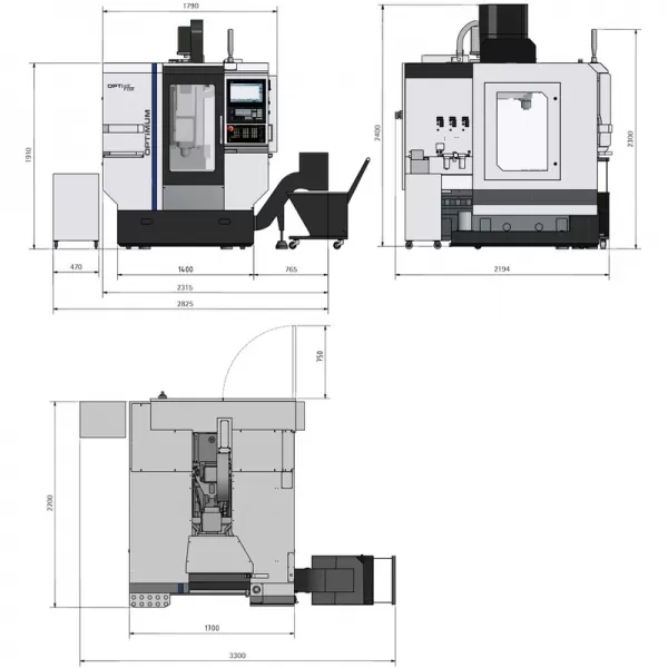 CNC frézka OPTImill F 120X Optimum 3515120