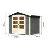 Dřevěný domek KARIBU AMBERG 3 (9222) terragrau LG3505