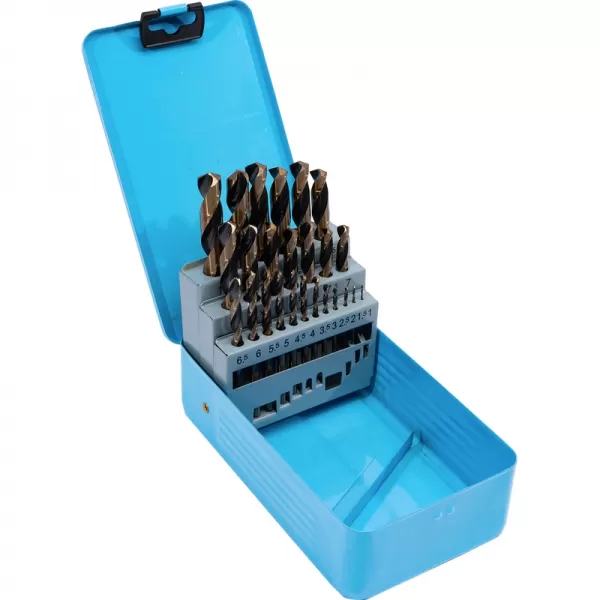 Sada vrtáků do kovu HSS-R 1-13 mm 25 dílů, kovový obal XTline XT32031