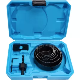 Sada vykružovacích korunek 8 dílů 51-102 mm, plastový box XTline XT11807